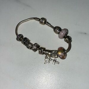 Pandora bracelet with many pandora charms
